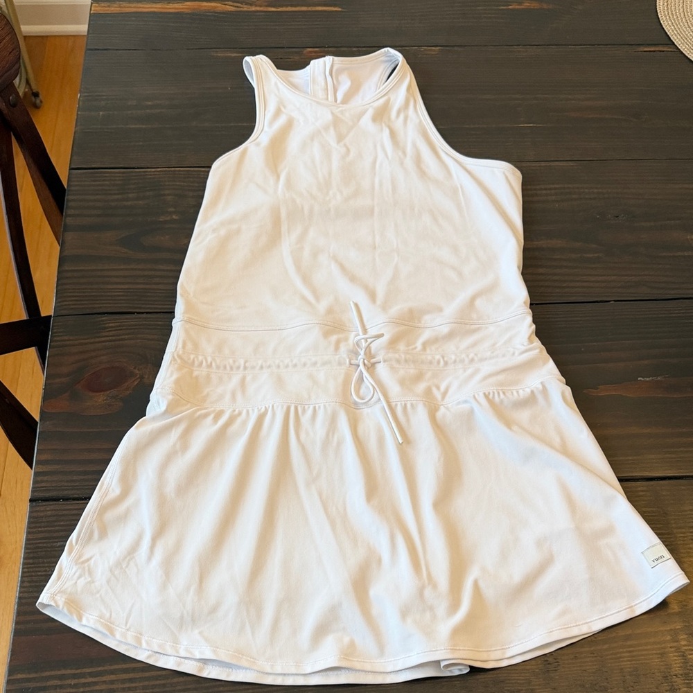 Vuori Daily Tennis Dress, White , Size Large